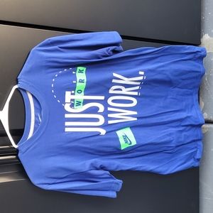 Nike Just Work Tee blue green Large L